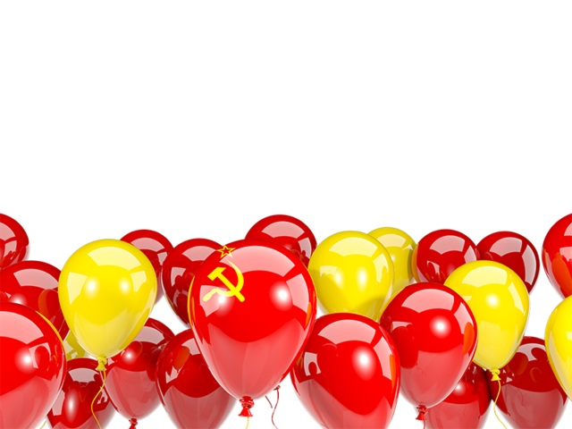 Balloons bottom frame. Download flag icon of Soviet Union at PNG format