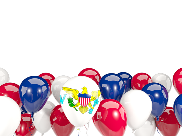 Balloons bottom frame. Download flag icon of Virgin Islands of the United States at PNG format