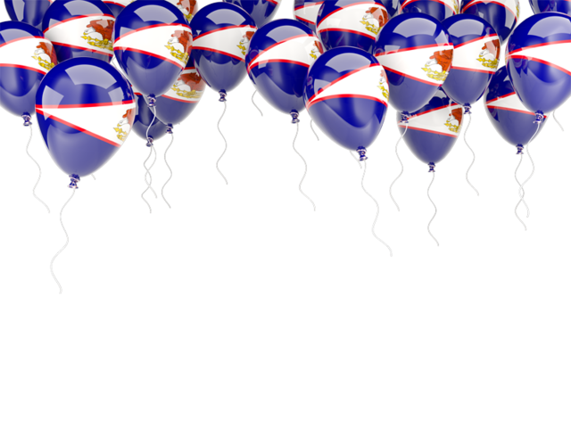 Рамка из воздушных шаров. Скачать флаг. Американское Самоа