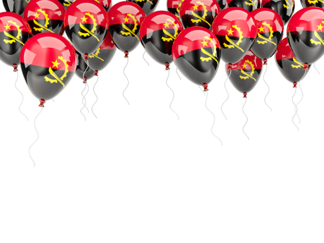 Balloons frame. Download flag icon of Angola at PNG format