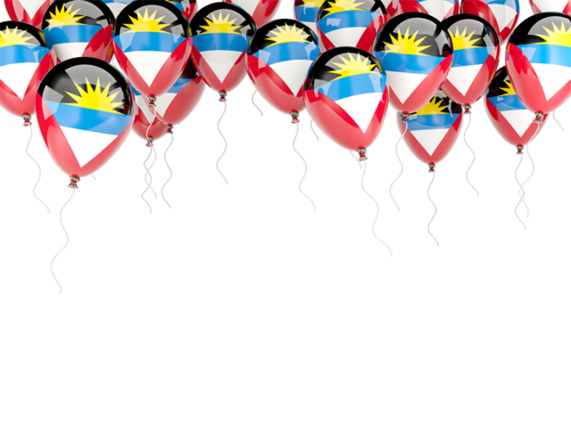 Balloons frame. Download flag icon of Antigua and Barbuda at PNG format