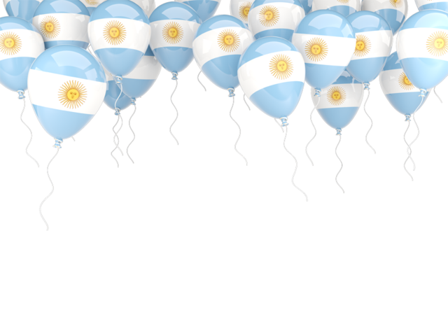 Рамка из воздушных шаров. Скачать флаг. Аргентина