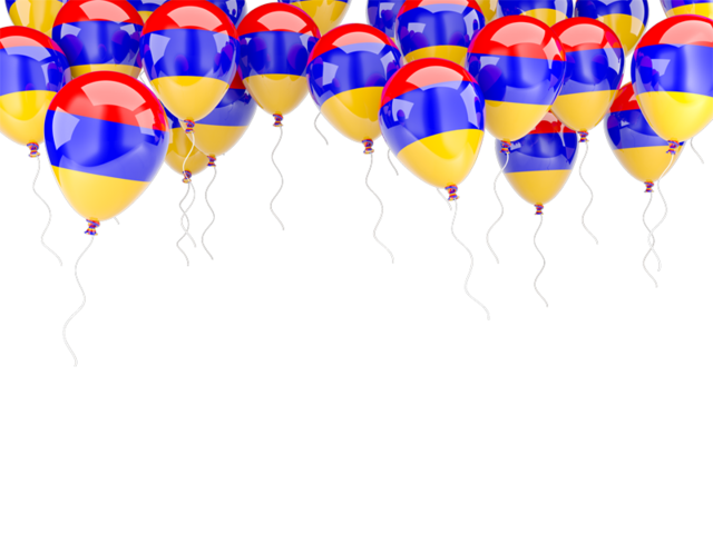 Balloons frame. Download flag icon of Armenia at PNG format