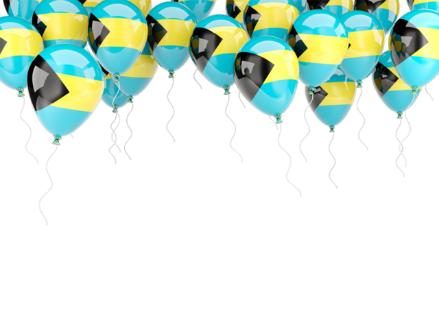 Balloons frame. Download flag icon of Bahamas at PNG format