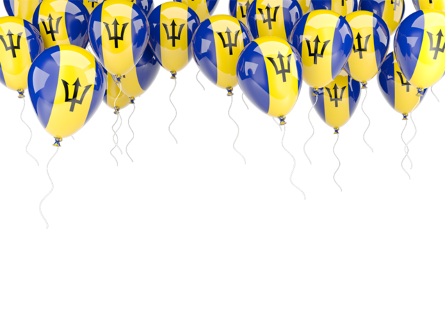 Balloons frame. Download flag icon of Barbados at PNG format