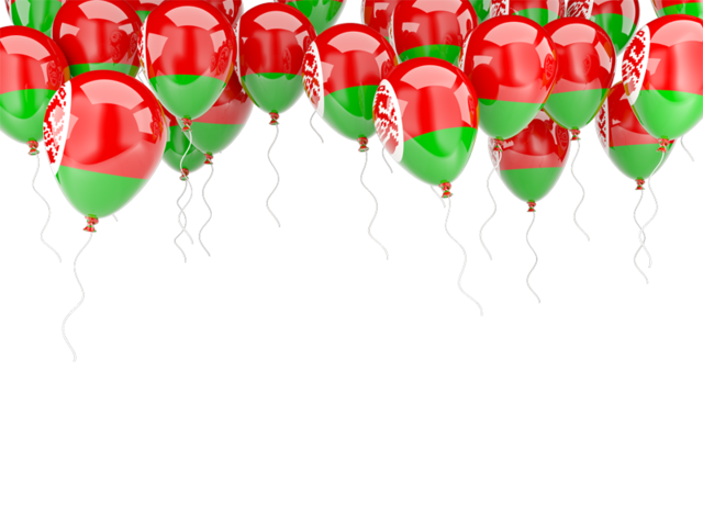 Balloons frame. Download flag icon of Belarus at PNG format