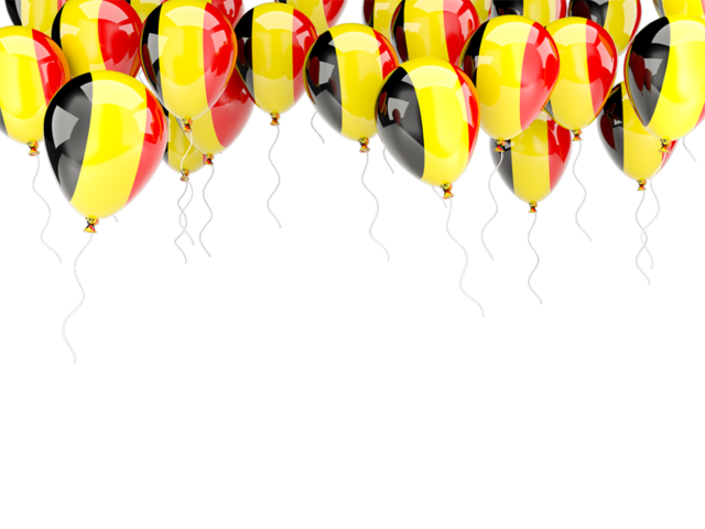 Balloons frame. Download flag icon of Belgium at PNG format