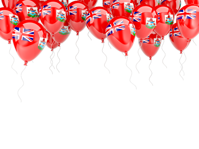 Balloons frame. Download flag icon of Bermuda at PNG format