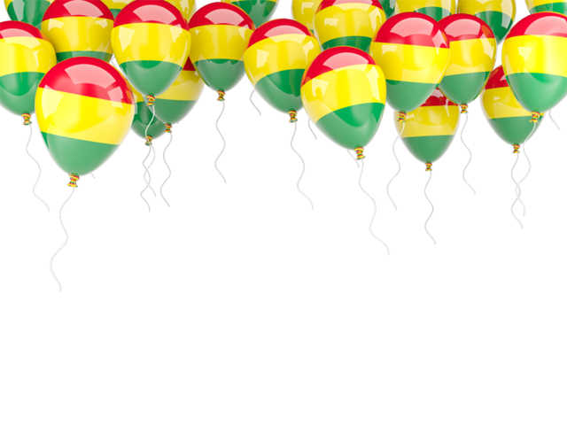 Balloons frame. Download flag icon of Bolivia at PNG format
