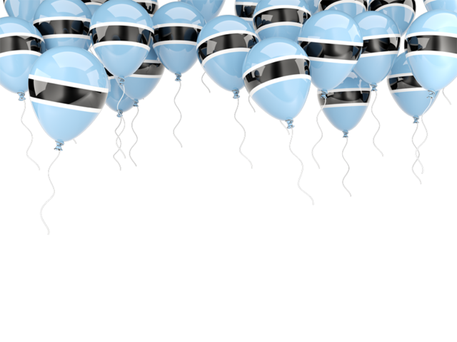 Balloons frame. Download flag icon of Botswana at PNG format