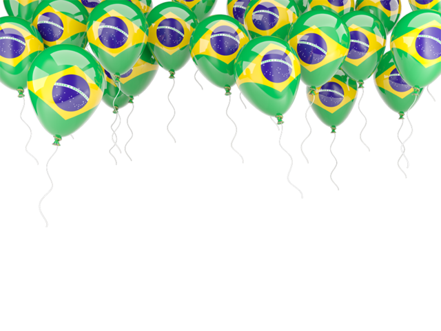 Balloons frame. Download flag icon of Brazil at PNG format