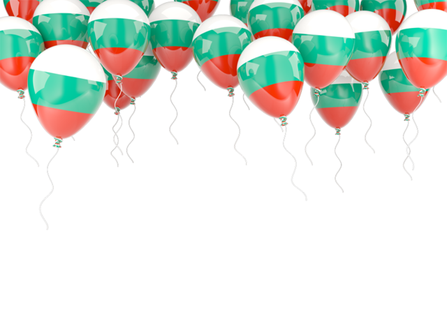 Balloons frame. Download flag icon of Bulgaria at PNG format