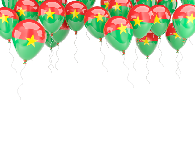 Balloons frame. Download flag icon of Burkina Faso at PNG format
