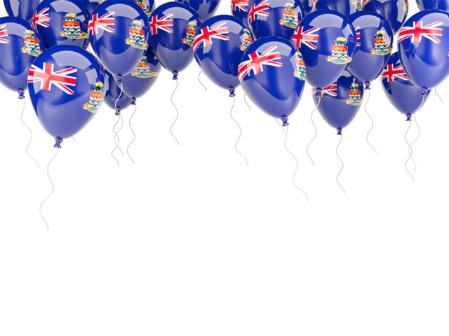 Balloons frame. Download flag icon of Cayman Islands at PNG format