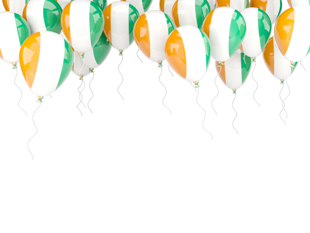 Balloons frame. Download flag icon of Cote d'Ivoire at PNG format