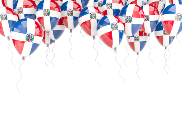 Balloons frame. Download flag icon of Dominican Republic at PNG format