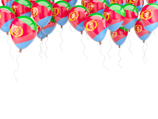 Balloons frame. Download flag icon of Eritrea at PNG format