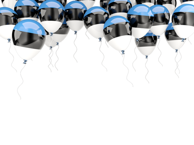 Balloons frame. Download flag icon of Estonia at PNG format