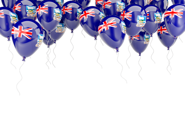 Balloons frame. Download flag icon of Falkland Islands at PNG format