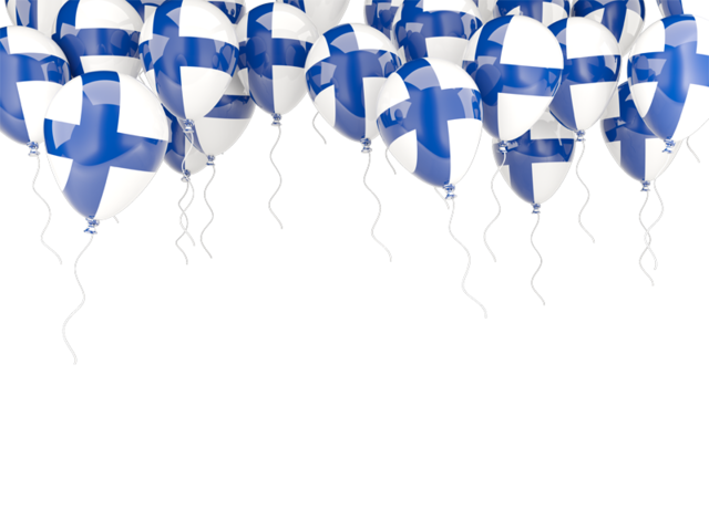 Balloons frame. Download flag icon of Finland at PNG format