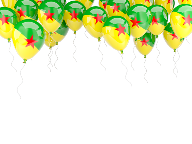 Balloons frame. Download flag icon of French Guiana at PNG format