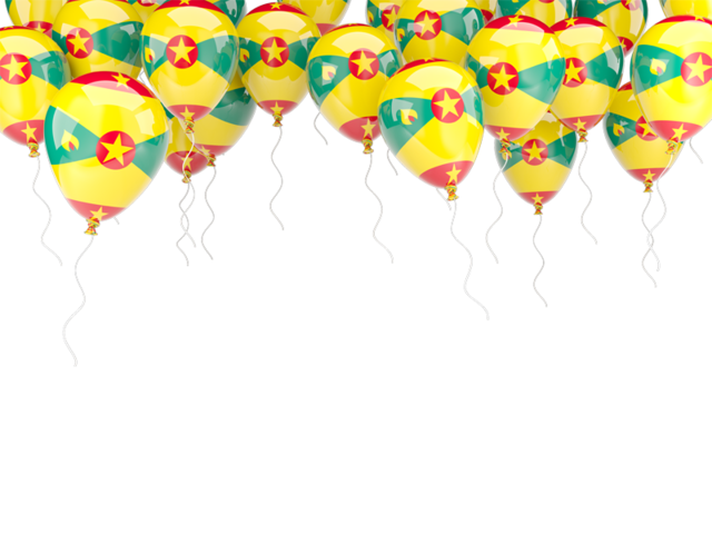 Balloons frame. Download flag icon of Grenada at PNG format