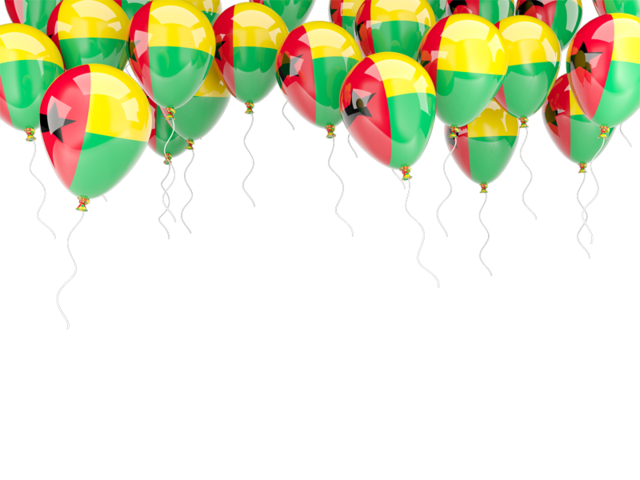 Balloons frame. Download flag icon of Guinea-Bissau at PNG format
