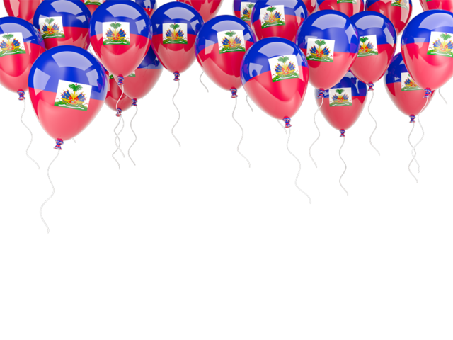 Balloons frame. Download flag icon of Haiti at PNG format