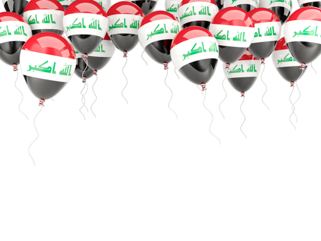 Balloons frame. Download flag icon of Iraq at PNG format