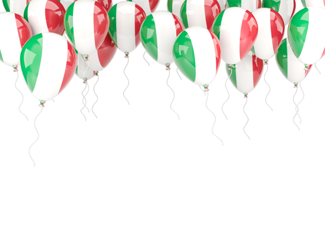 Balloons frame. Download flag icon of Italy at PNG format