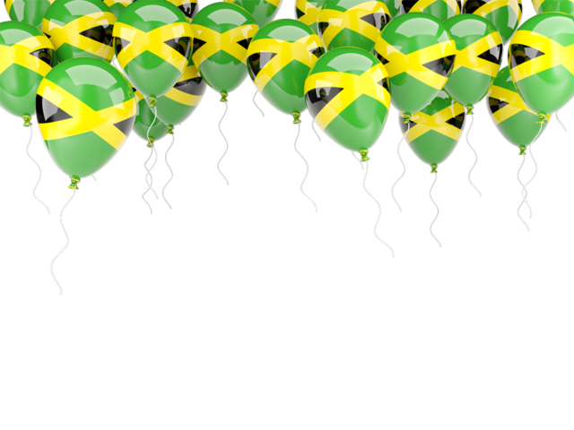 Balloons frame. Download flag icon of Jamaica at PNG format