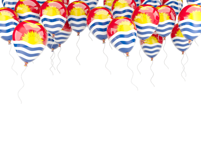 Balloons frame. Download flag icon of Kiribati at PNG format