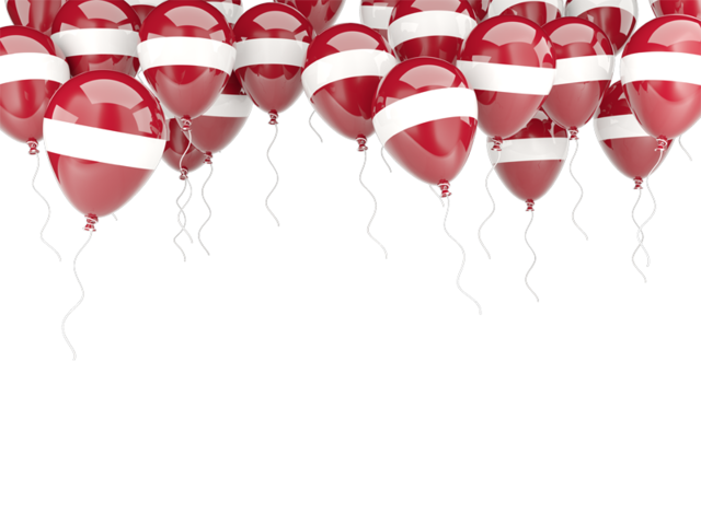 Balloons frame. Download flag icon of Latvia at PNG format
