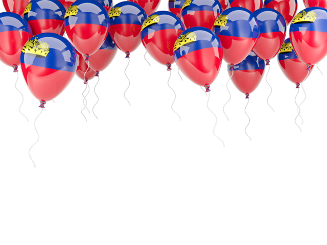 Balloons frame. Download flag icon of Liechtenstein at PNG format
