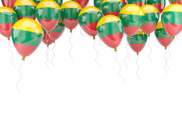 Balloons frame. Download flag icon of Lithuania at PNG format