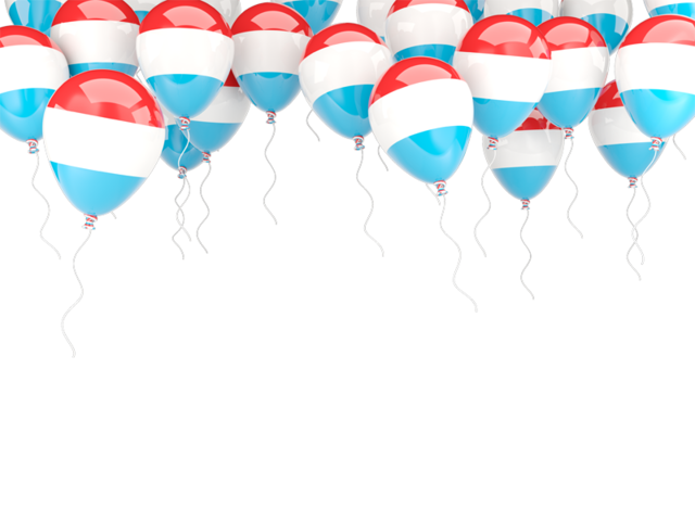 Balloons frame. Download flag icon of Luxembourg at PNG format