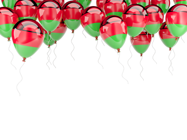 Balloons frame. Download flag icon of Malawi at PNG format