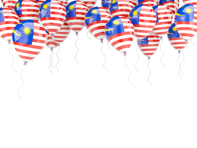 Balloons frame. Download flag icon of Malaysia at PNG format
