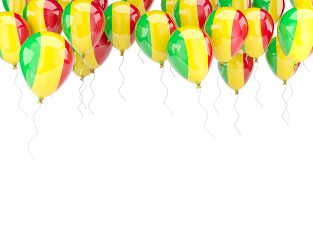 Balloons frame. Download flag icon of Mali at PNG format
