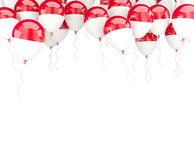 Balloons frame. Download flag icon of Monaco at PNG format