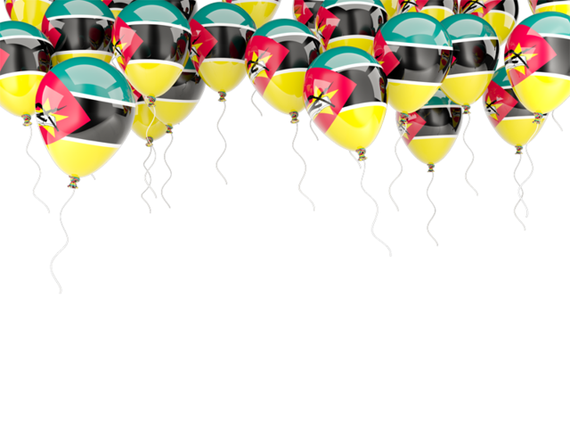 Balloons frame. Download flag icon of Mozambique at PNG format