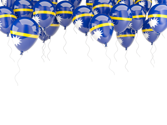 Balloons frame. Download flag icon of Nauru at PNG format