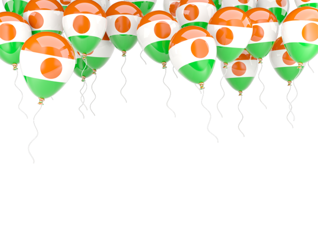 Balloons frame. Download flag icon of Niger at PNG format