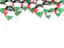 Palestinian territories. Balloons frame. Download icon.