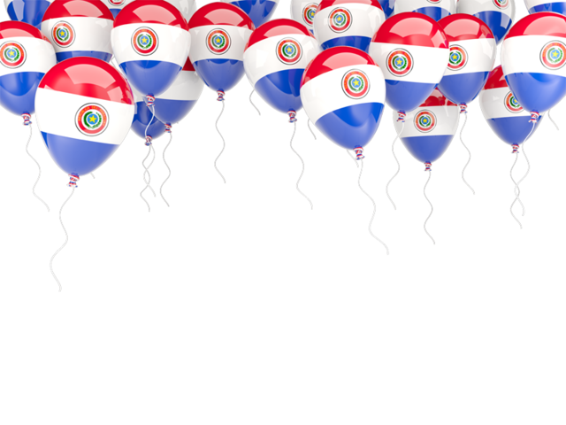 Balloons frame. Download flag icon of Paraguay at PNG format