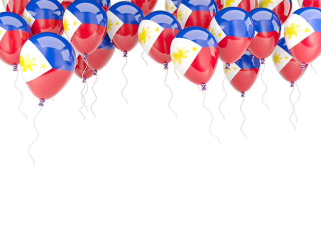 Balloons frame. Download flag icon of Philippines at PNG format