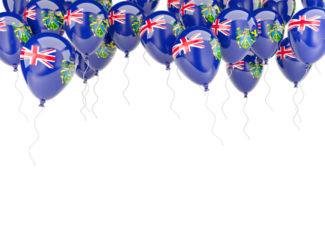 Balloons frame. Download flag icon of Pitcairn Islands at PNG format