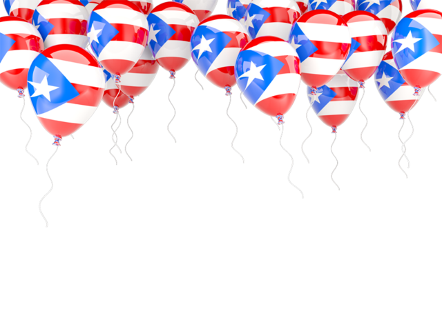 Рамка из воздушных шаров. Скачать флаг. Пуэрто-Рико
