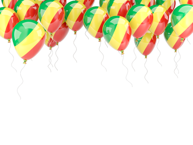 Balloons frame. Download flag icon of Republic of the Congo at PNG format