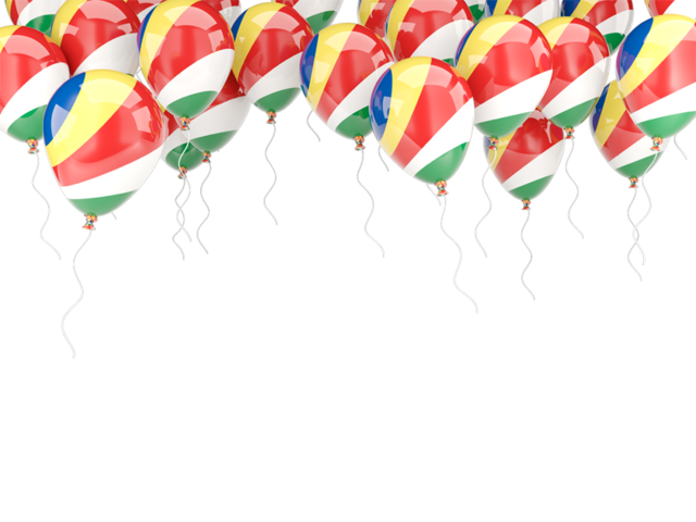 Balloons frame. Download flag icon of Seychelles at PNG format